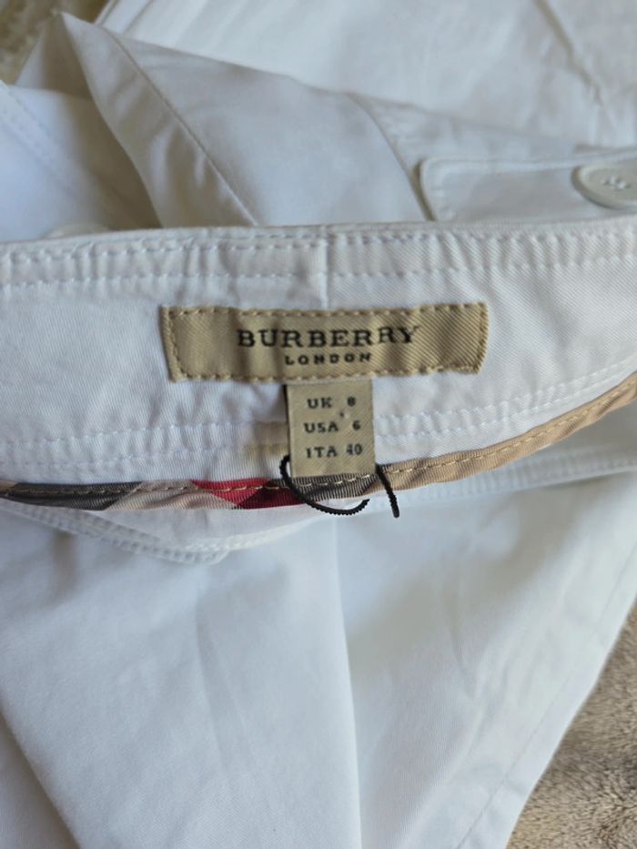 Pantalon Burberry London Blanc avec étiquettes - photo numéro 2