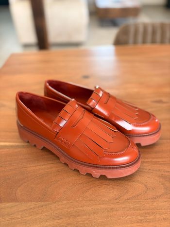 Mocassins Zara cognac lumineux