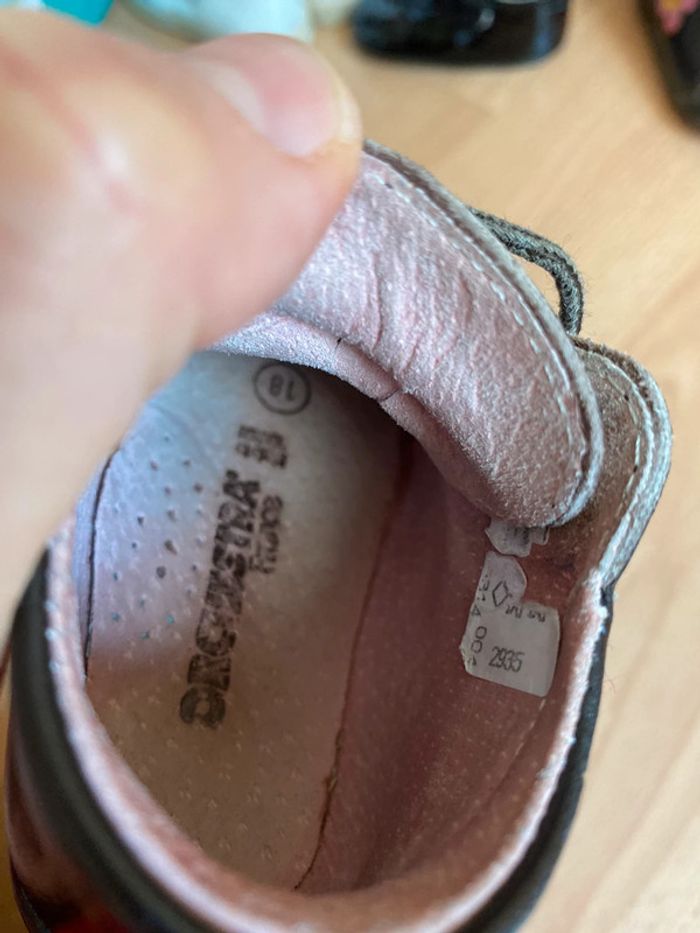 Belle paire de bottines en cuir marron Orchestra T. 18 fille TBE - photo numéro 8