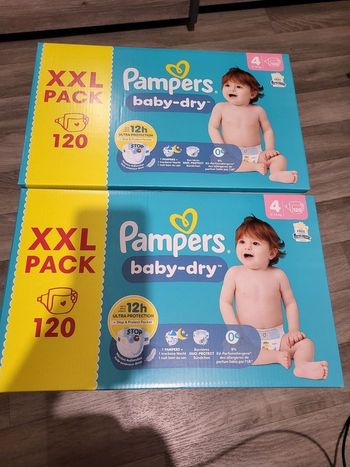 2 pampers taille 4 pack xxl
