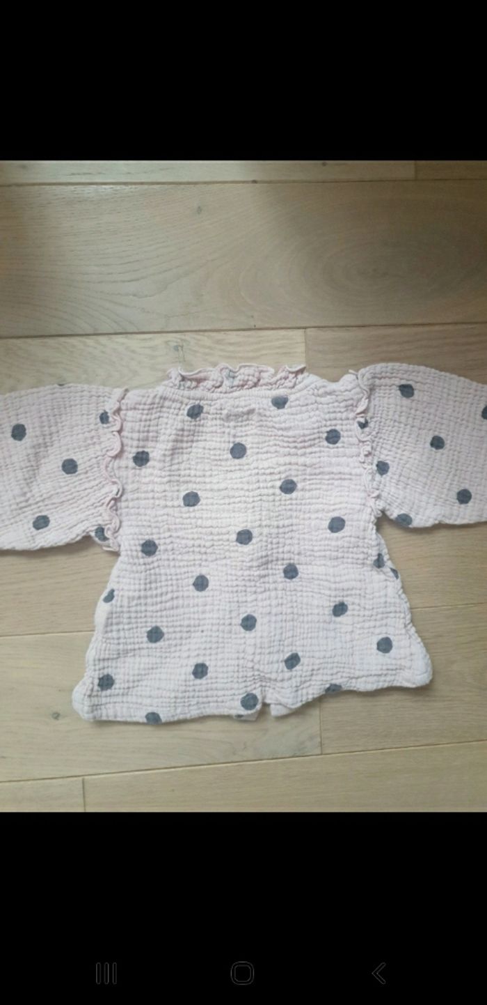 Chemise à pois taille 12 moisk - photo numéro 3