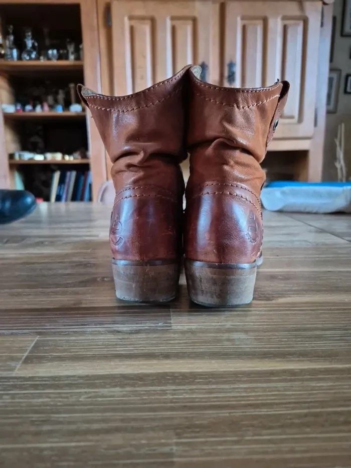 Bottines cuir cognac 36 - photo numéro 3