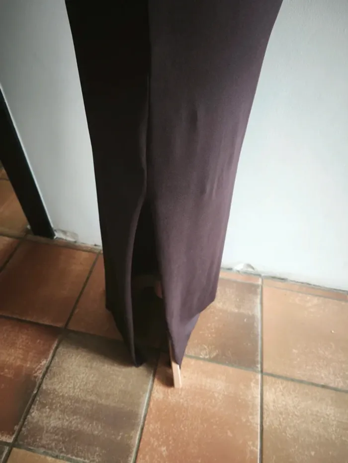 Robe longue marron moulante pour femme - photo numéro 4