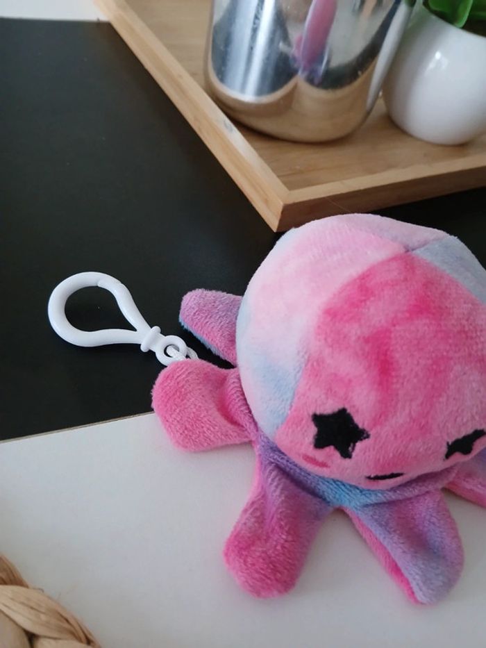 Porte clés peluche pieuvre réversible 🌿🔑 - photo numéro 5