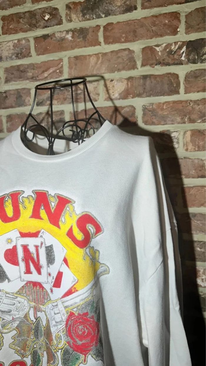 Sweat blanc Guns N Roses Pull and Bear Taille S / 36 - photo numéro 5