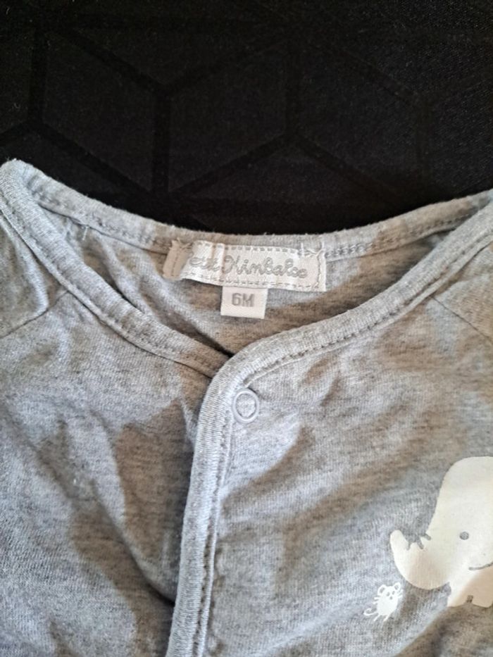 Gilet gris petit éléphant 6mois - photo numéro 3