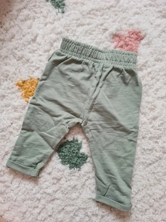 Pantalon léger kaki. Bébé garçon 3 mois. Vertbaudet - photo numéro 3