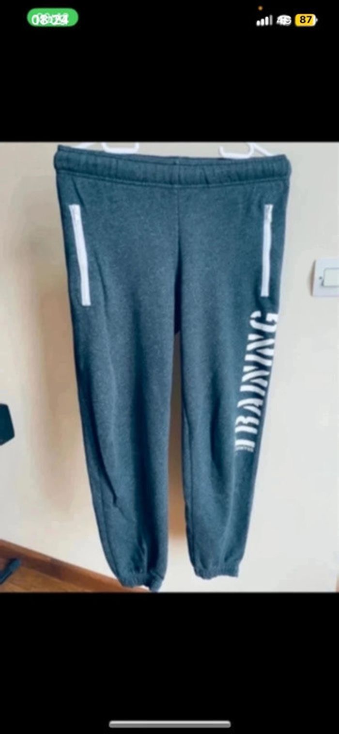 Sublime pantalon long sport jogging domyos taille S gris en coton