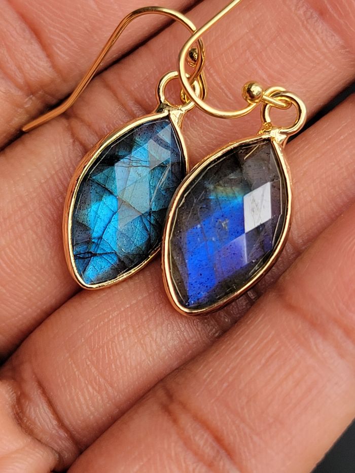 Boucle d'oreilles labradorite - photo numéro 9