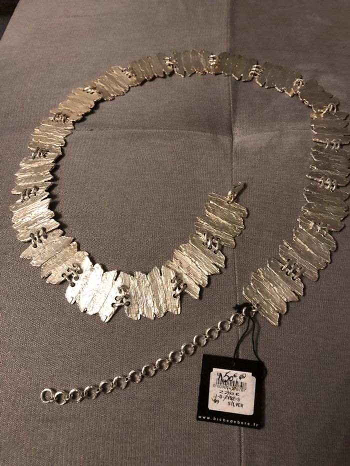 Ceinture « biche de bere » argent NEUVE