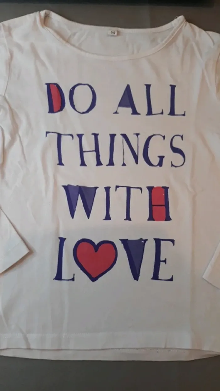 T shirt manche longue 5/6 ans - photo numéro 3