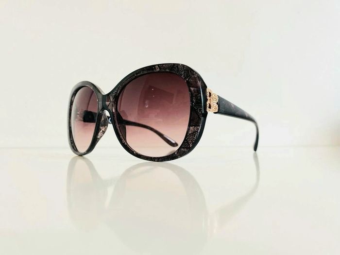 Lunette de soleil femme masque marron verres dégradés UV protection catégorie 3