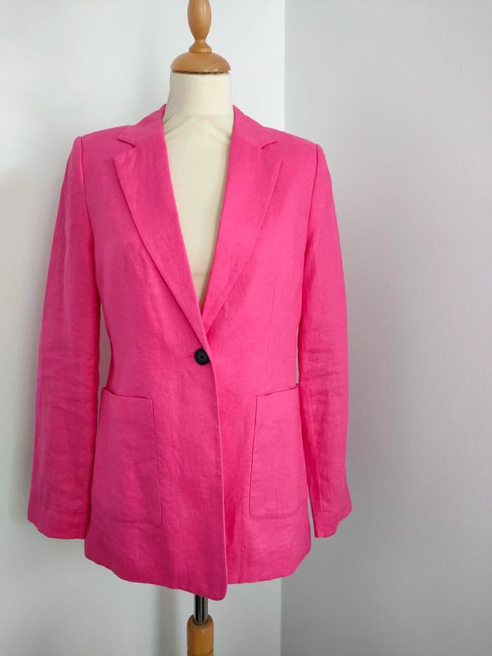 veste en lin rose 38 - photo numéro 6