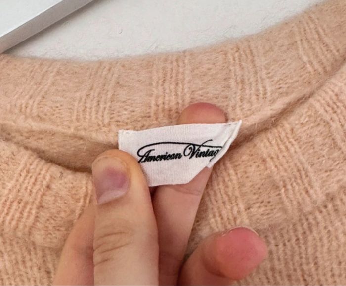 Pull en laine beige American Vintage - photo numéro 2