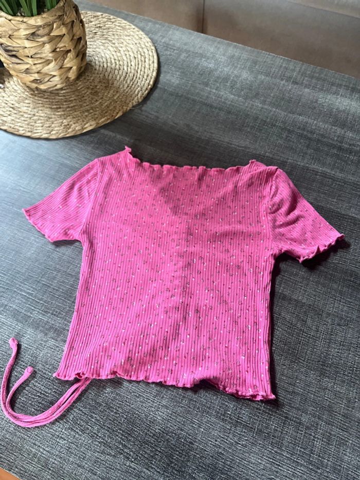 CROP top, rose, taille XS - photo numéro 3