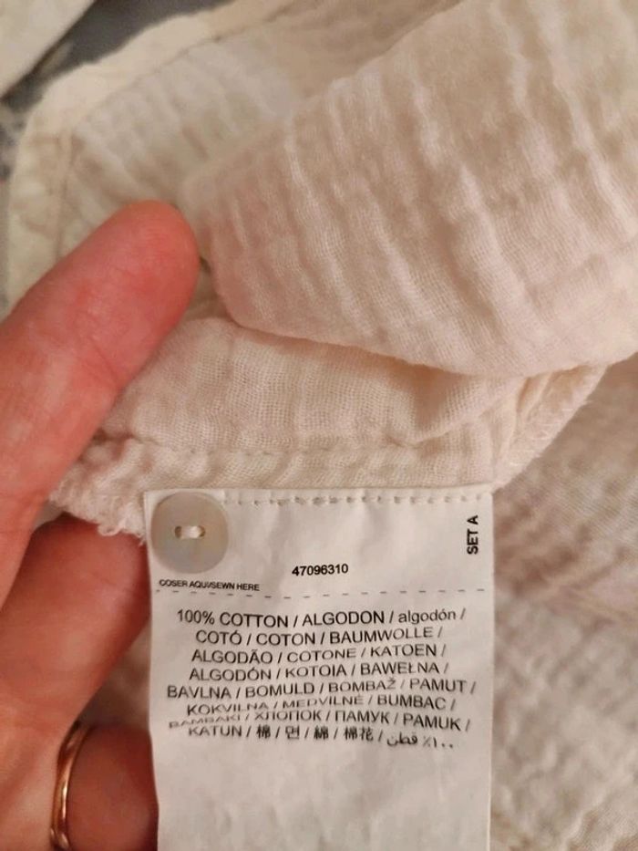 Très jolie chemise en gaze de coton neuve Mango taille M - photo numéro 5