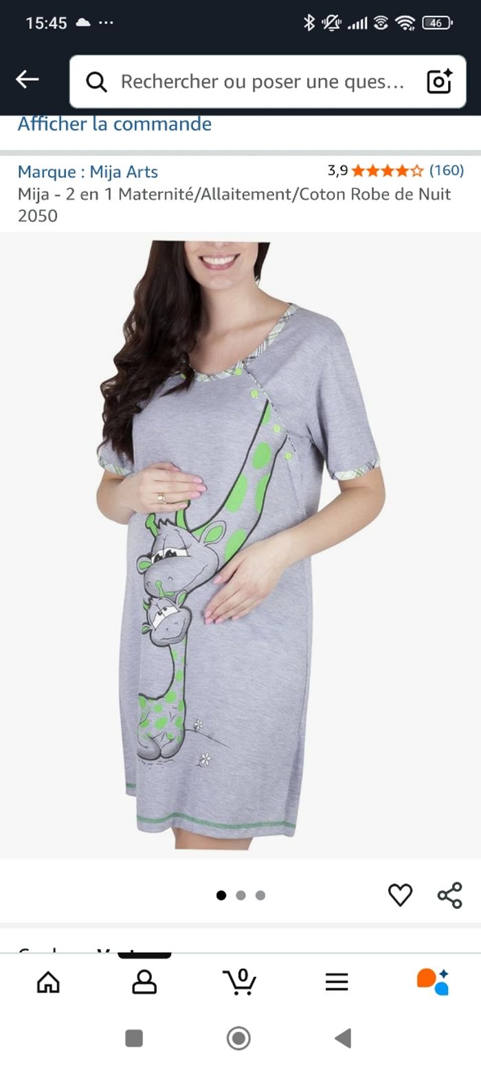 Chemise de nuit grossesse et allaitement - photo numéro 2