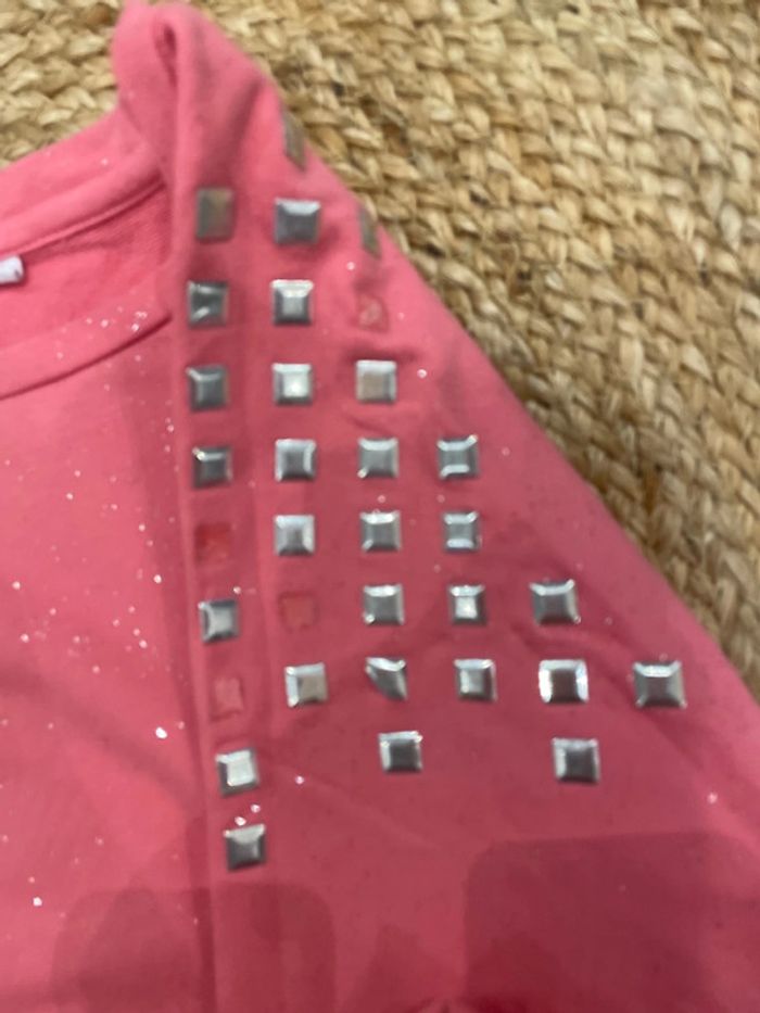 Pull fille rose pailletée 12 ans - photo numéro 4