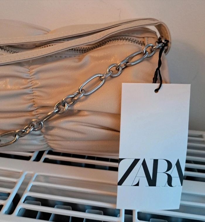 Sac Zara froncé beige crème - photo numéro 6