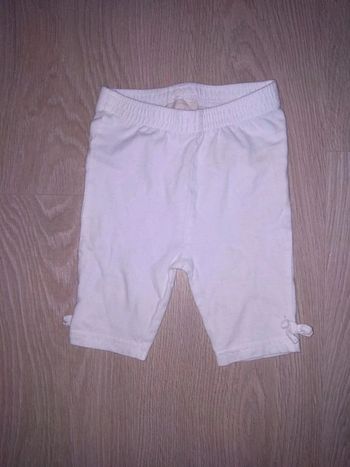 Legging blanc court Gémo 9 mois