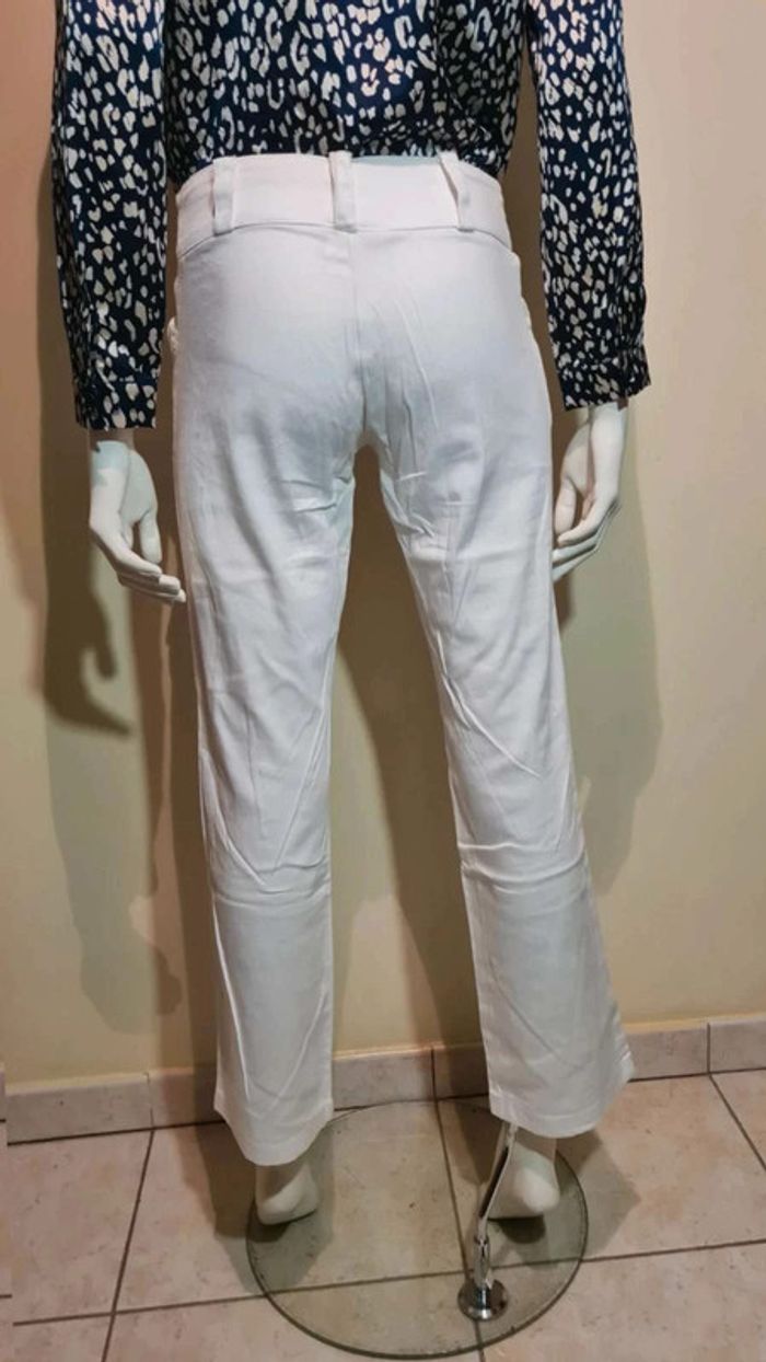 Pantalon blanc coupe droite - photo numéro 4