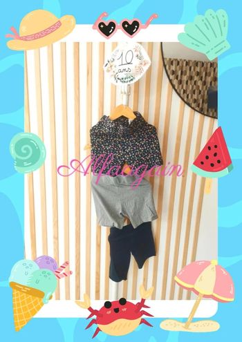 Lot leggings shorts Kiabi 10ans