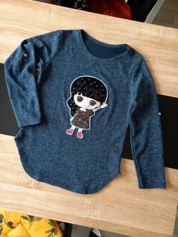 Pull femme bleu T.M