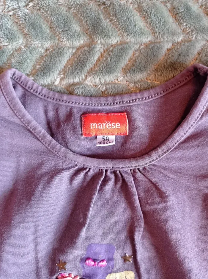 T-shirt violet Marèse 5 ans. - photo numéro 4