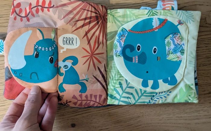 Livre tissus lilliputiens bébé jack rugit marionnette de doigt - photo numéro 4