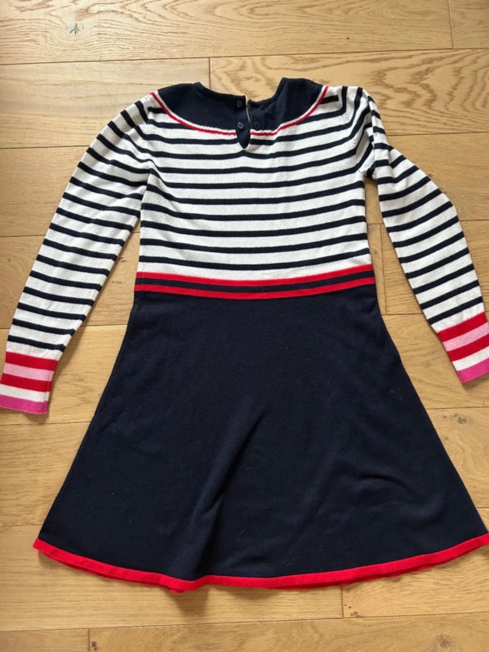 Robe laine et cachemire Jacadi 10 ans robe marinière à col - photo numéro 7