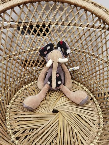 Doudou éléphant Les Zazous Moulin Roty
