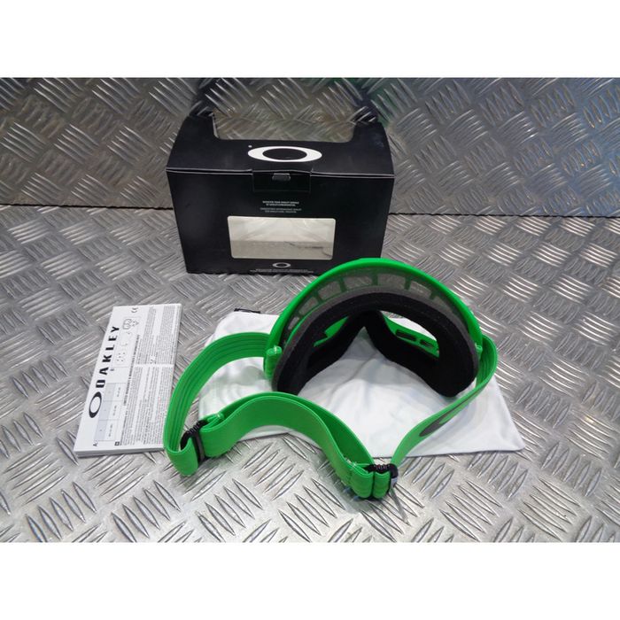 masque moto oakley o frame google green vert mx clear lens cross enduro tout terrain - photo numéro 2