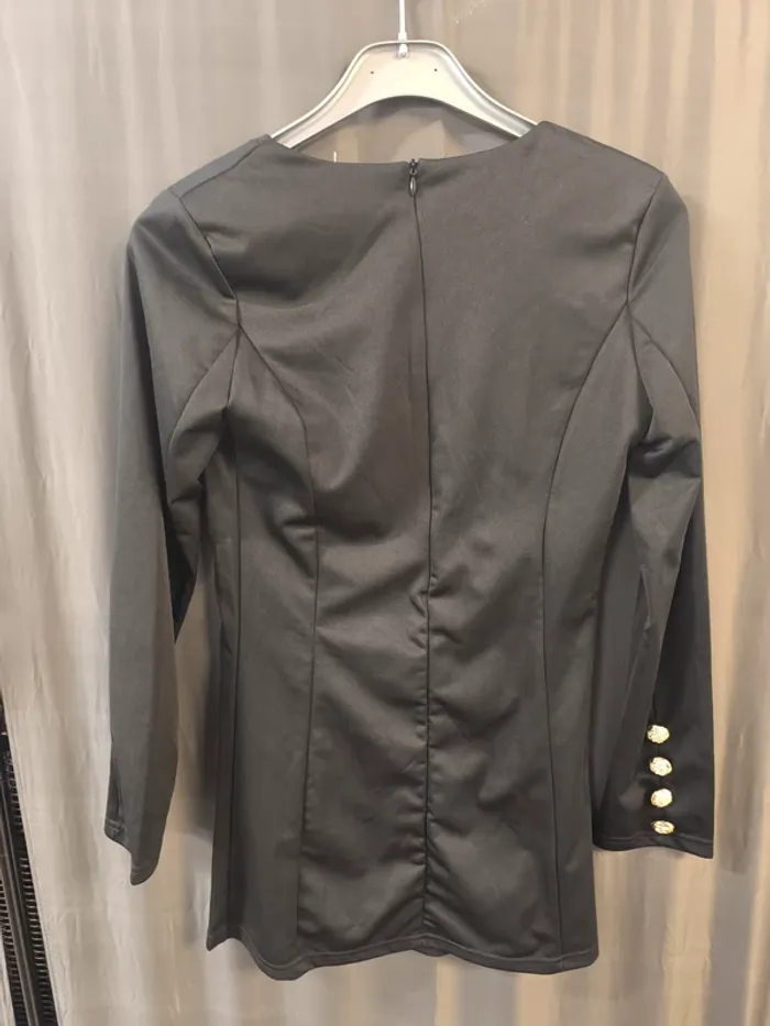 303513 robe noir bouton dor femme L shy land - photo numéro 2