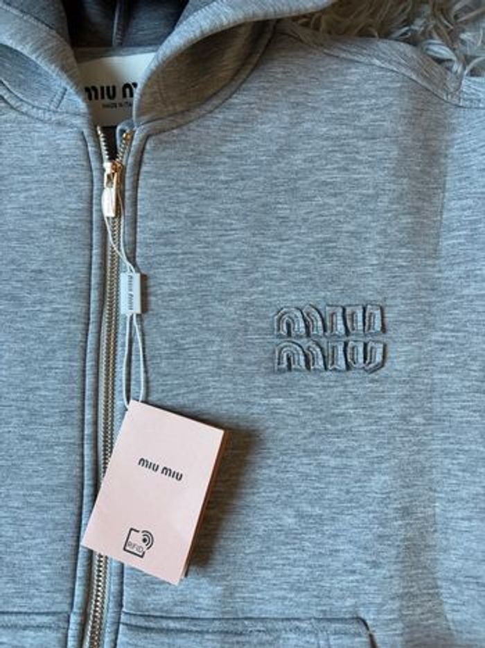 Gilet sweat à capuche Miu Miu - photo numéro 4