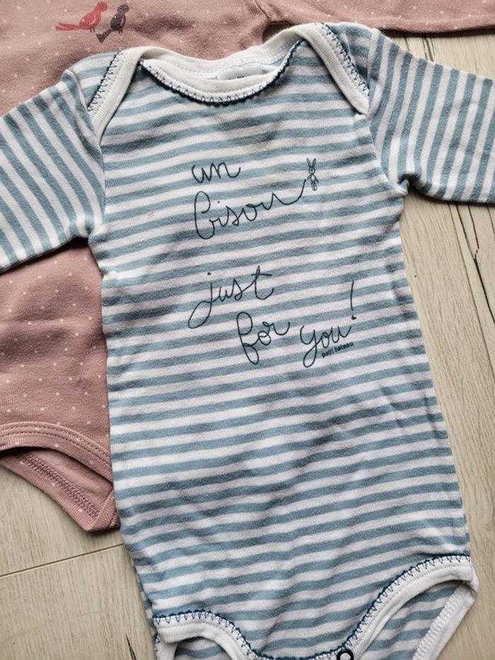 Lot de 7 bodys manches longues petit bateau fille 3 mois - photo numéro 4