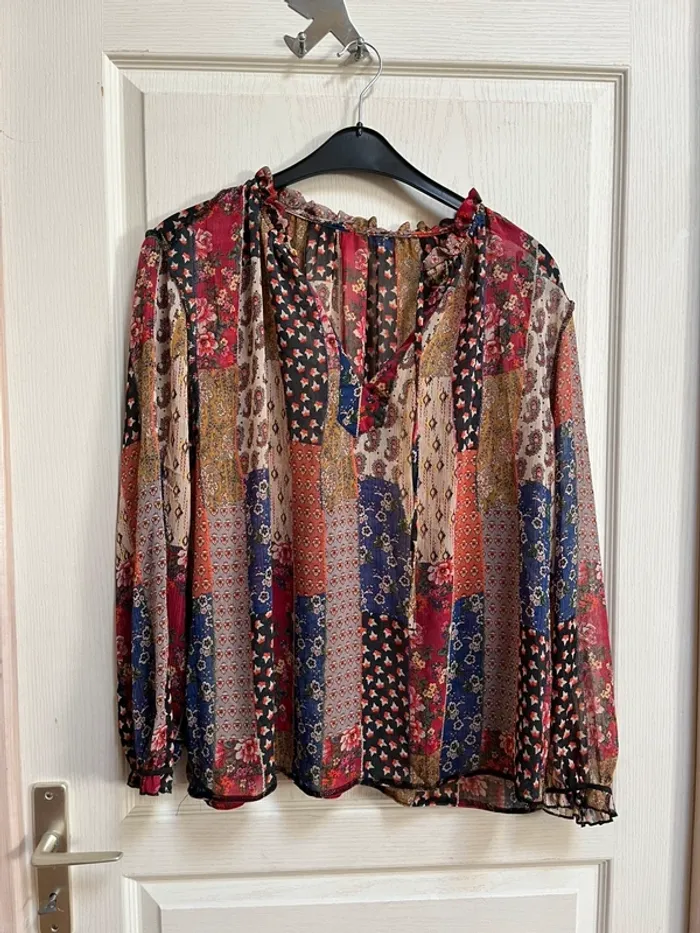 Blouse multicolore, XL -  très bon état - photo numéro 2