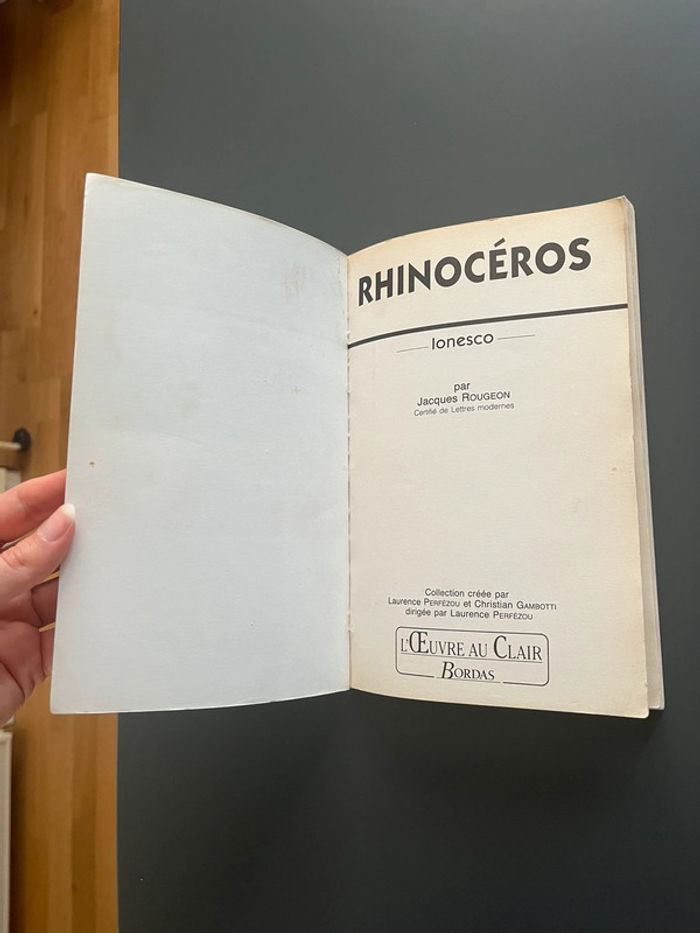 Livre œuvre Rhinocéros Ionesco - photo numéro 3