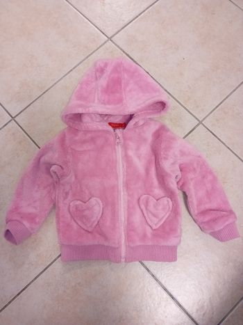 Veste polaire rose 24 mois