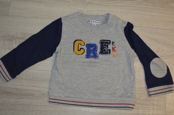 Pull creeks 2 ans gris bleu
