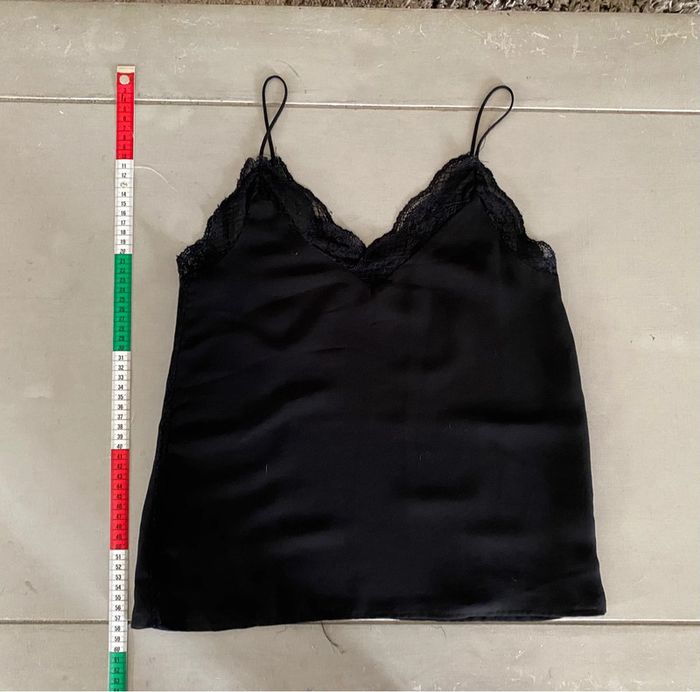 Top caraco Zara noir avec dentelle taille XS - photo numéro 9