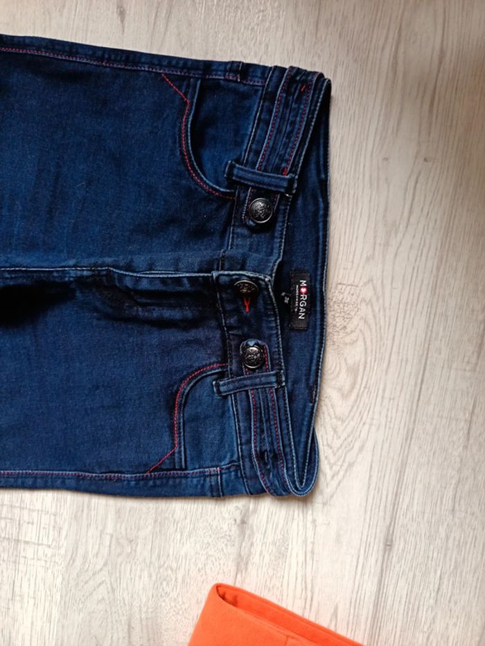Pantalon jeans pantacourt femme 36 S Morgan tbe - photo numéro 7