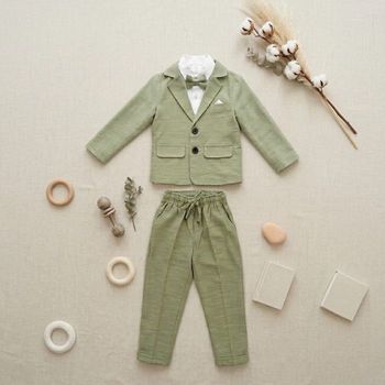 Costume Garçon 7 Ans Chic 4 Pièces – Idée Cadeau Anniversaire Baptême