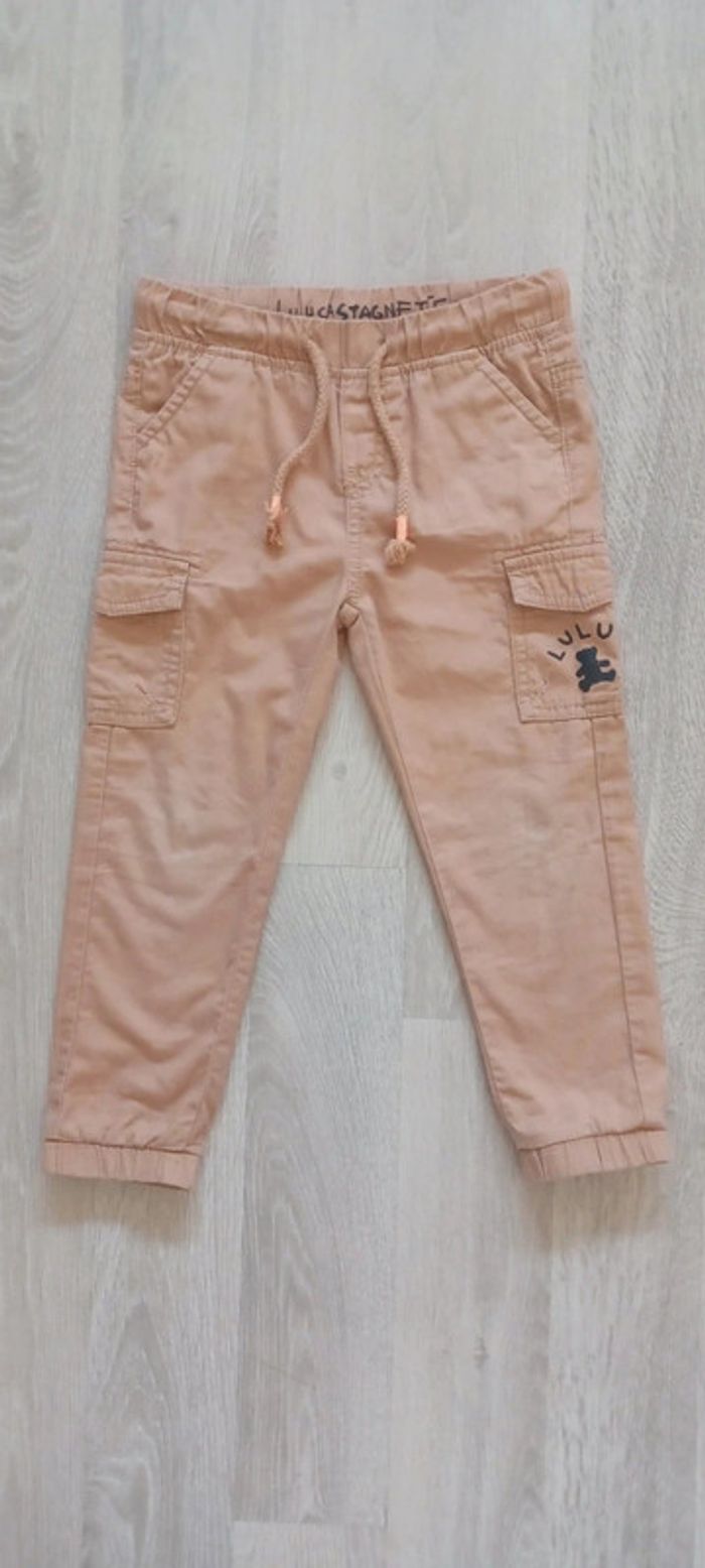 Pantalon marron/beige garçon, marque Lulu Castagnette, taille 3 ans, en bon état. - photo numéro 2