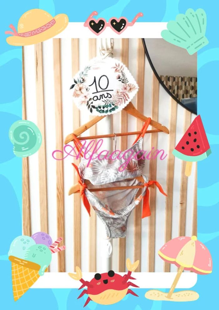 Maillot de bain gris 10ans
