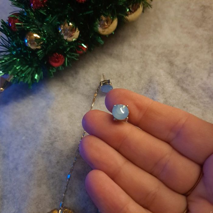 Boucles d'oreilles pendante avec pâte polymere fleur doré - photo numéro 5