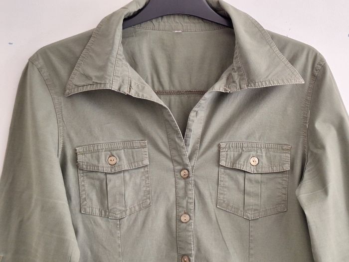 Chemise/surchemise couleur unie, stylée - photo numéro 2