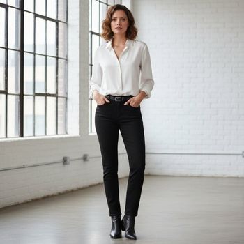 🖤 Jean Joe's Jeans "The Lara" – Coupe Cigarette – Noir Intense (Stay Black)