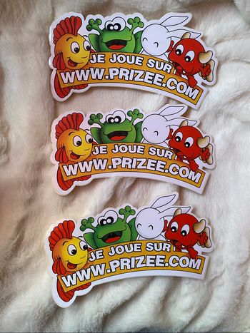 Lot de 3 Stickers prizee / lot de 3 autocollants prizee