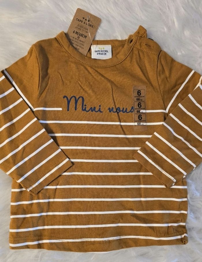 Neufs (non portés) 🏷💙 sweat et teeshirt ml 6mois Garçon 💙 - photo numéro 6