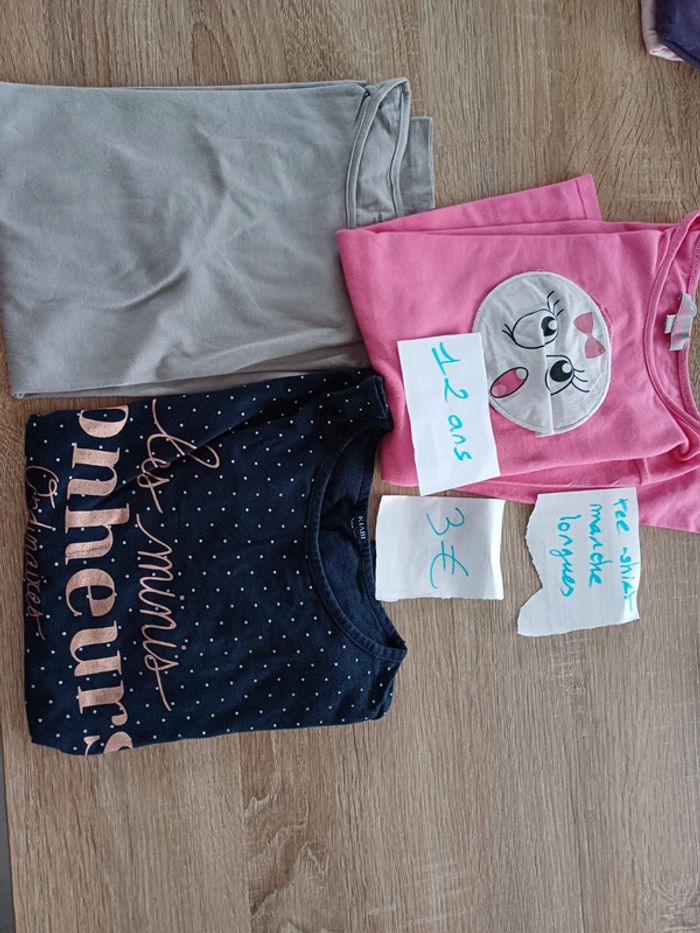 Lot tee shirts 12 ans